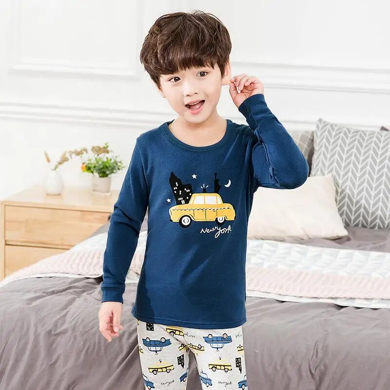 Kids Unisex Cartoon and Floral Print Soft Sleepwear Pajamas Sets childrensterritory