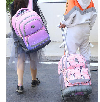 Durable Kids/Teen School Rolling Backpacks Travel Trolley Bag childrensterritory