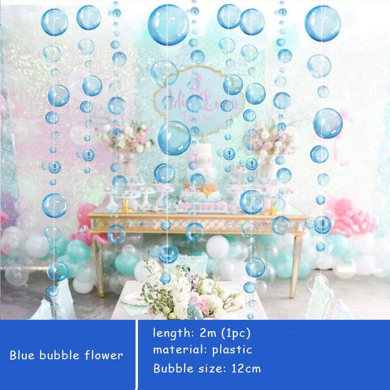 Under The Sea Theme Bubble Garlands, Seagrass, Seahorses Decor Supplies childrensterritory