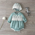 Newborn Lace Rompers With Hats for Summer childrensterritory