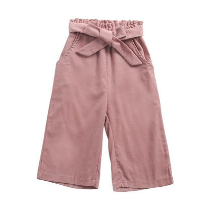 Little Girls Casual Long Pants Winter Trousers with Pockets childrensterritory