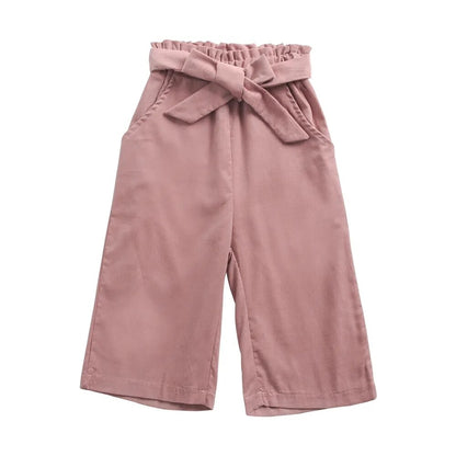 Little Girls Casual Long Pants Winter Trousers with Pockets childrensterritory
