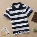Color Striped Design Short Sleeve Kids Summer Shirts childrensterritory