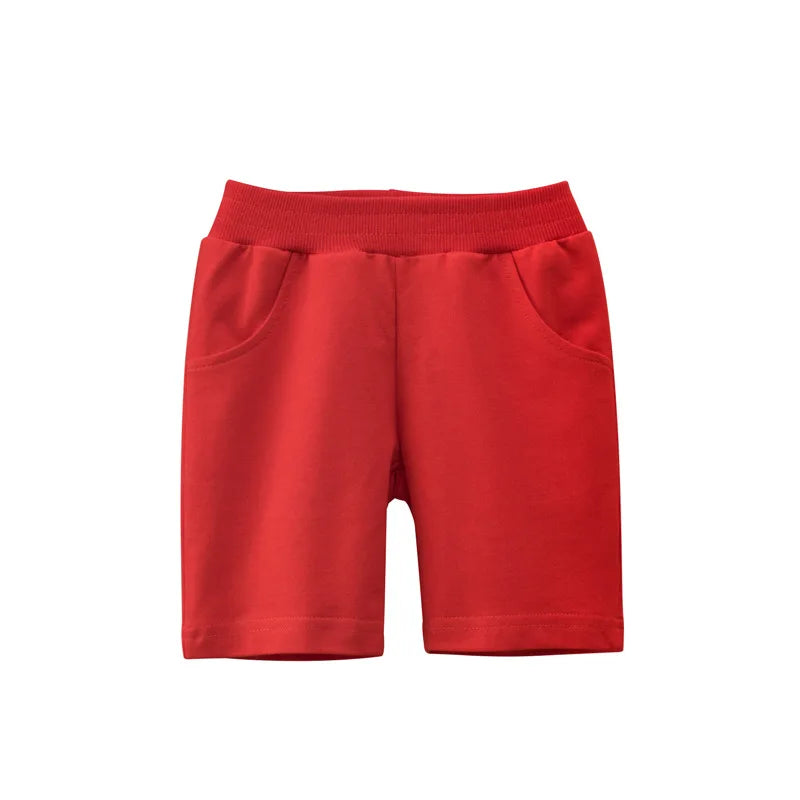 Solid Color Kids Boys Casual Cotton Shorts Pants