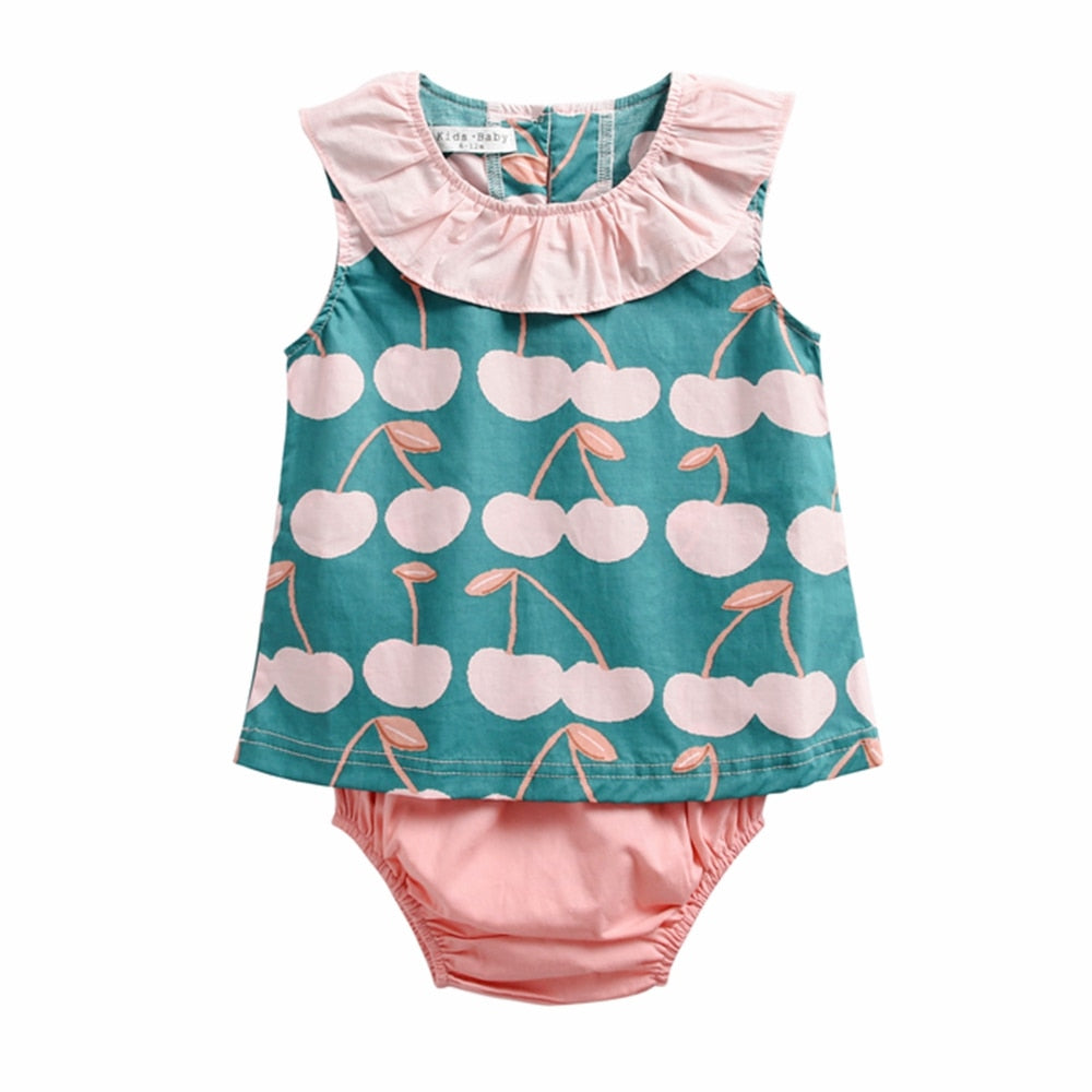Cute Printing Baby Girl 2Pcs Summer Clothing Sets childrensterritory