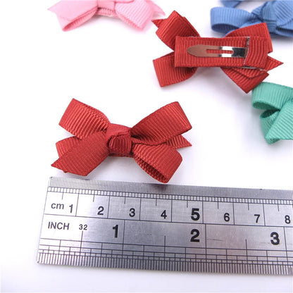 Baby/Kids Girls Solid Ribbon Bow Hair Clips