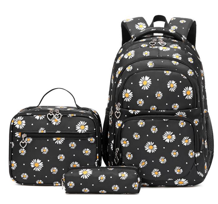 Floral Print 3 Pcs/Set School Backpack for Kids/Teen Girls childrensterritory