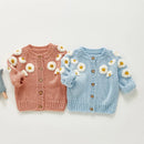 Baby Girls Long Sleeve Embroider Knit Cardigan childrensterritory