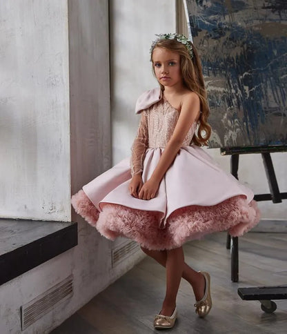 Knee Length Designer Flower Girls Dresses for Party/Christmas childrensterritory