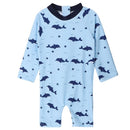 Kids Boys Cartoon Print One Piece Zipper Sunsuit Beachwear childrensterritory