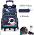 Space Theme Kids Boys School Rolling Backpacks childrensterritory