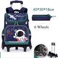 Space Theme Kids Boys School Rolling Backpacks childrensterritory