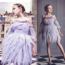 Kids' Girls Feather Tassels Design Princess Ball Gown Dresses childrensterritory