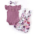 Baby Girl 3Pcs Floral Outfit Set for Summer childrensterritory