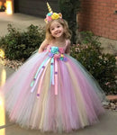 Party Dresses for Girls: Ball Gown Flower Design with Daisy Ribbons