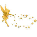 Fairy Blowing Stars Acrylic Mirror Wall Sticker for Home childrensterritory