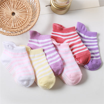 Baby/Kids 6 Pairs/lot Anti-slip Ankle Socks With Grip childrensterritory