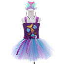 Kids Girls Mermaid and Starfish Design Tutu Party Dresses childrensterritory