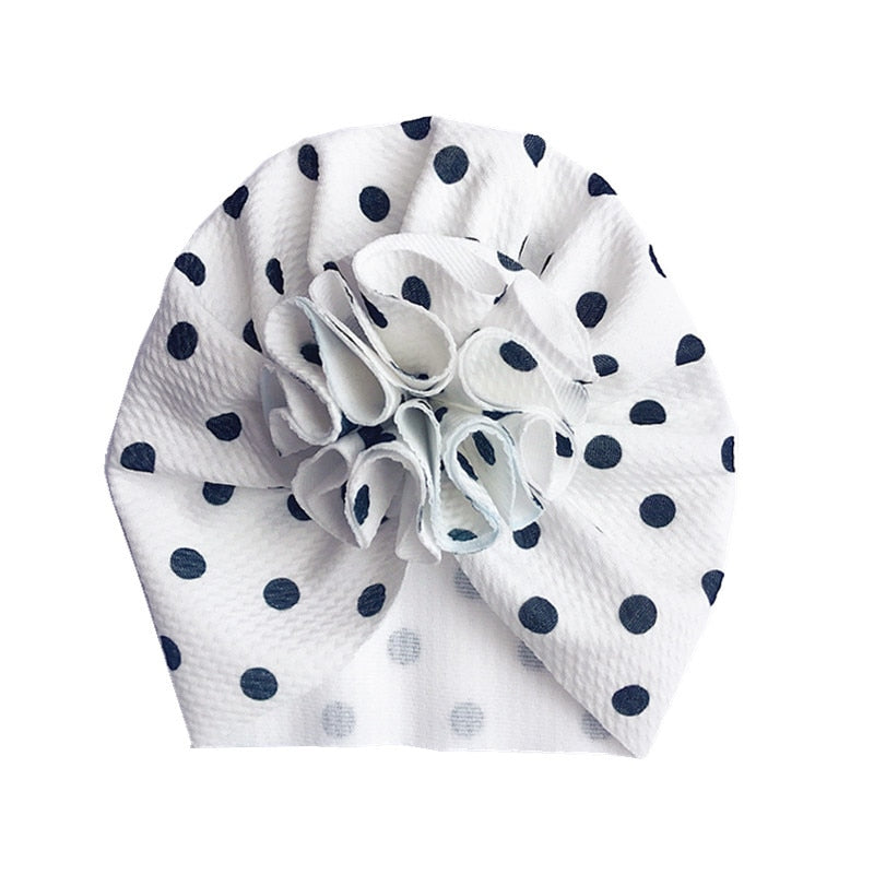 Baby Girl Donut Beanie Warm Flower Headwrap childrensterritory
