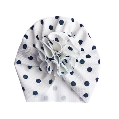 Baby Girl Donut Beanie Warm Flower Headwrap childrensterritory