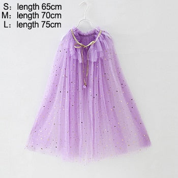 Multicolor Blingbling Fairy Princess Cape for Halloween Party childrensterritory