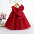 Little Girls Elegant Big Bow Tulle Wedding Party Dresses childrensterritory