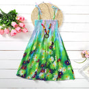 Bohemian Style Kids Girls Floral Sling Ruffles Beach Dresses childrensterritory