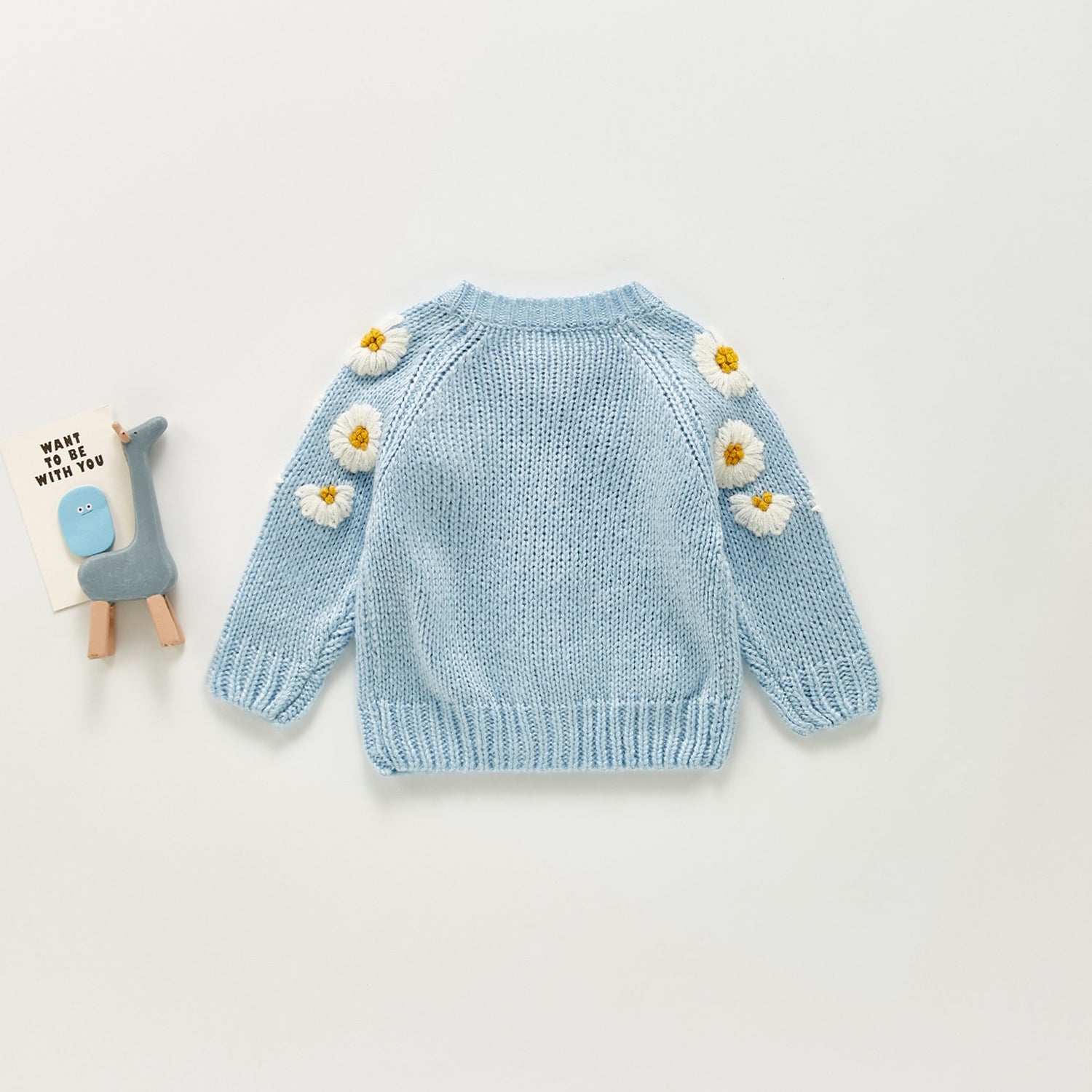Baby O-Neck Floral Printed Knitting Sweaters, 2Colors childrensterritory