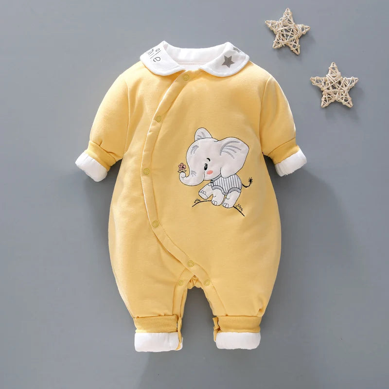 Baby Kids Cartoon Design Soft Winter Bodysuits