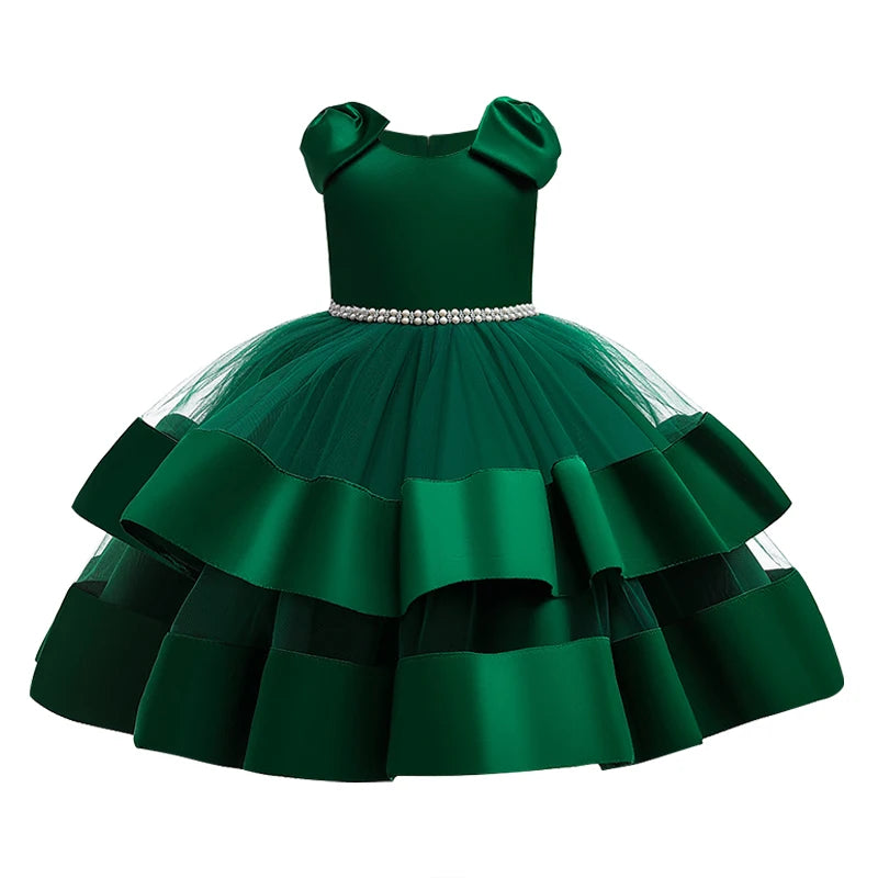 Kids Girls Elegant Tutu Flower Princess Party Dresses childrensterritory