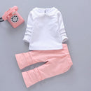 Baby Girl Long Sleeves T-shirt Vest Top And Pant Casual Suit childrensterritory