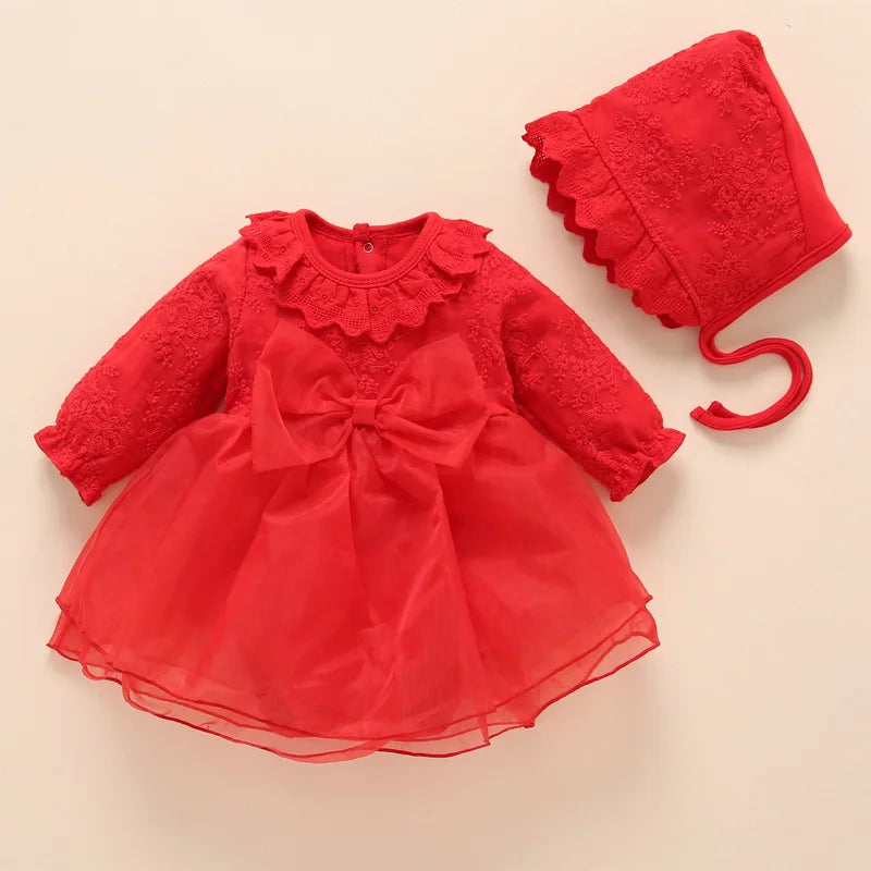 Newborn Girl Christening Dresses Set (Shoes, Tights &amp; Long Socks) childrensterritory