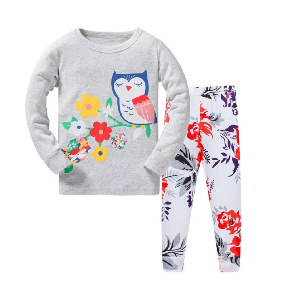 Kids Girls Cartoon Unicorn/Mermaid Print Sleepwear Set childrensterritory