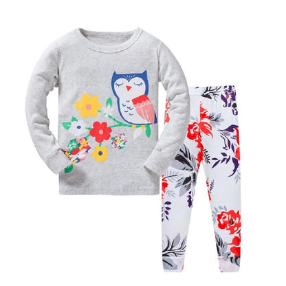 Kids Girls Cartoon Unicorn/Mermaid Print Sleepwear Set childrensterritory