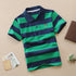 Color Striped Design Short Sleeve Kids Summer Shirts childrensterritory