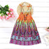 Bohemian Style Kids Girls Floral Sling Ruffles Beach Dresses childrensterritory