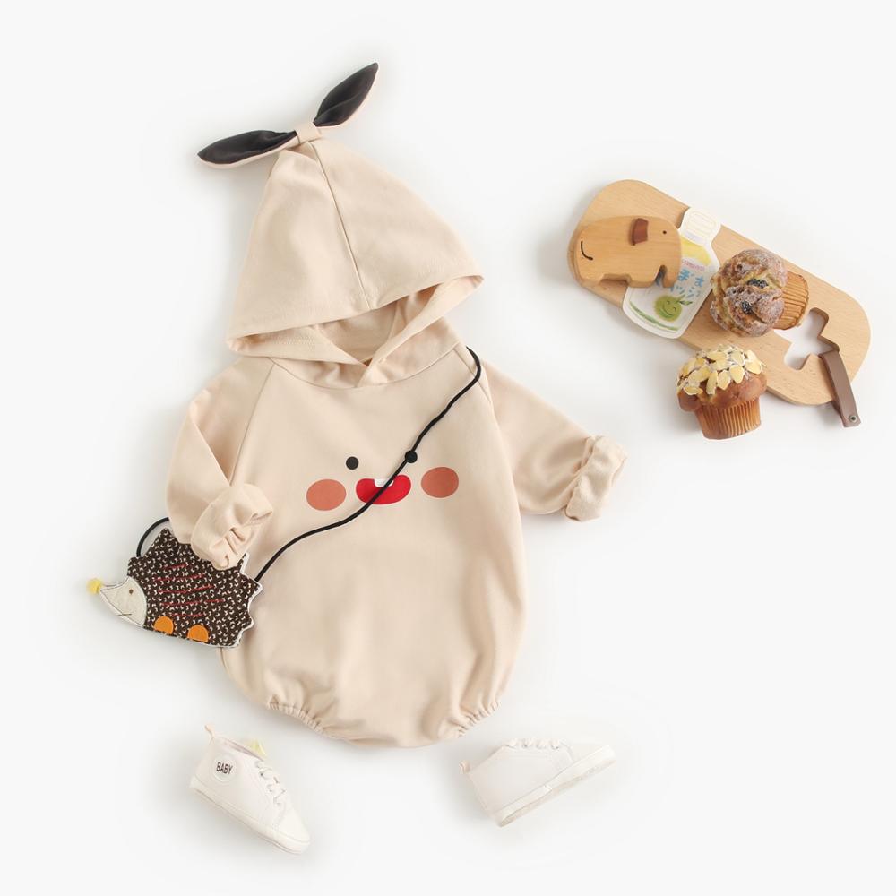 Baby Girls Cartoon Hooded Warm Cotton Bodysuits childrensterritory