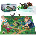 Mini Realistic Dinosaur Toys Set with Activity Mat for Kids