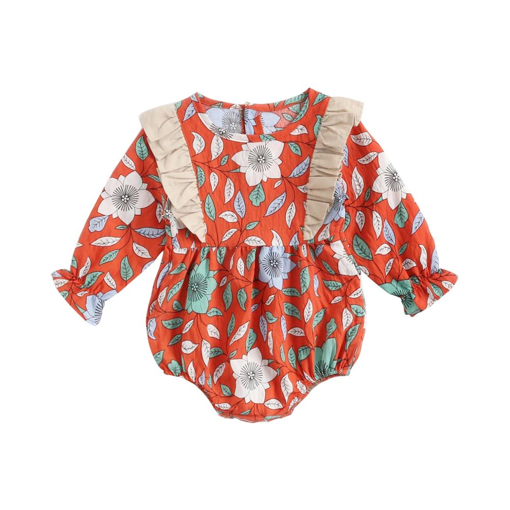 Floral Print Princess Baby Girl Cotton Bodysuits childrensterritory