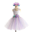 Kids Girls Mermaid Style Fancy Tutu Party Dress with Headband childrensterritory