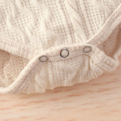 Baby Girl Knitting Romper Tops &amp; Pants Suit