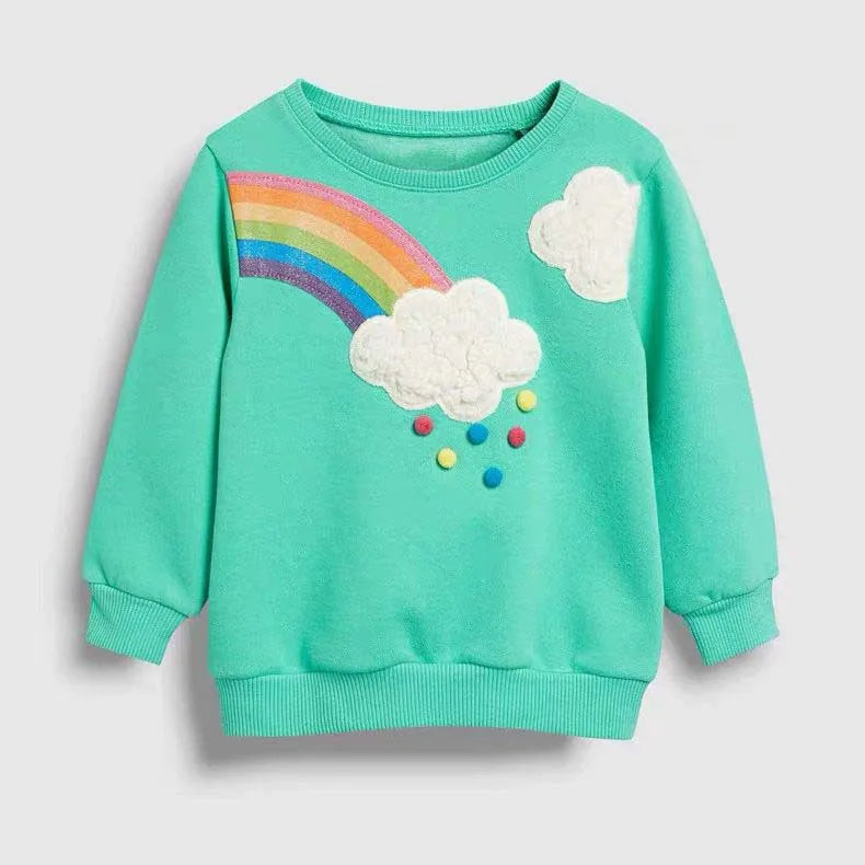 Little Girls Lovely Cotton Printed Sweatshirts childrensterritory