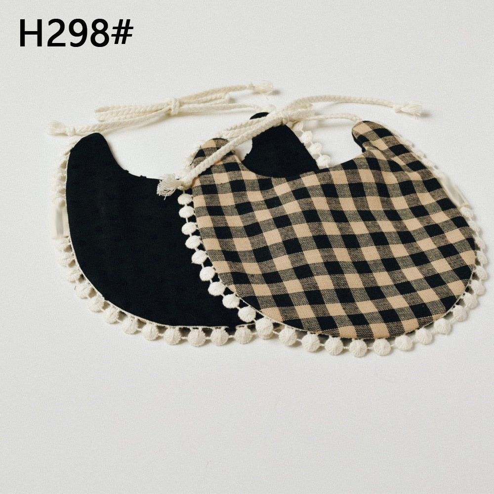 Baby Tassel Double-deck Bib | Cotton Linen Burp Cloths childrensterritory