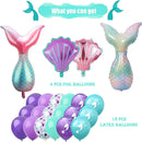 Mermaid-themed Kids Birthday Party Decorations and Tableware Set