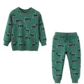 Cartoon Print Sweatshirts and Pants Tracksuit Set childrensterritory