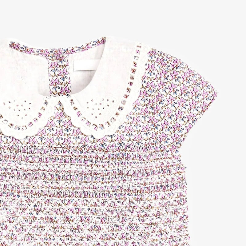 Little Girls Casual Soft Cotton Floral Design Dresses childrensterritory