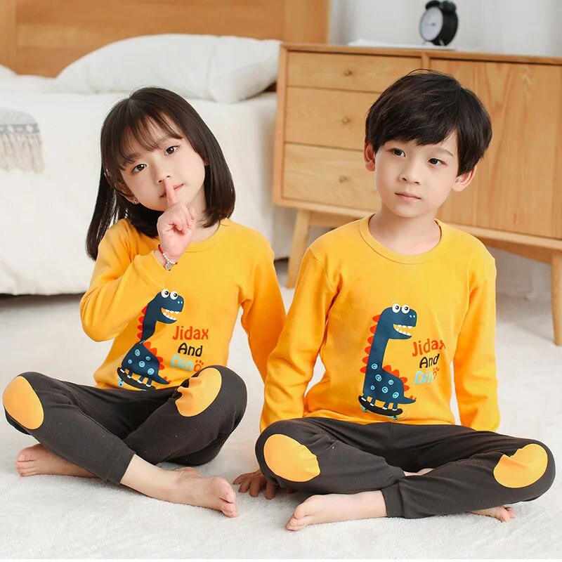 Kids Unisex Cartoon and Floral Print Soft Sleepwear Pajamas Sets childrensterritory