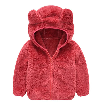 Toddler/Kids Girls Boys Hooded Warm Surcoat/Sweatshirt