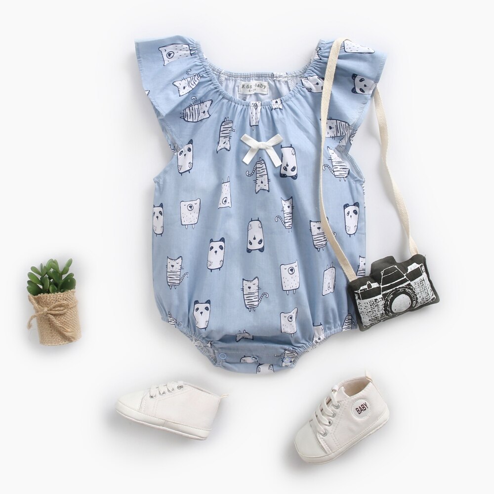 Baby Girl Printed Princess Bodysuits for Summer childrensterritory