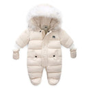Baby Thick Warm Hooded Fleece Rompers Snowsuit childrensterritory